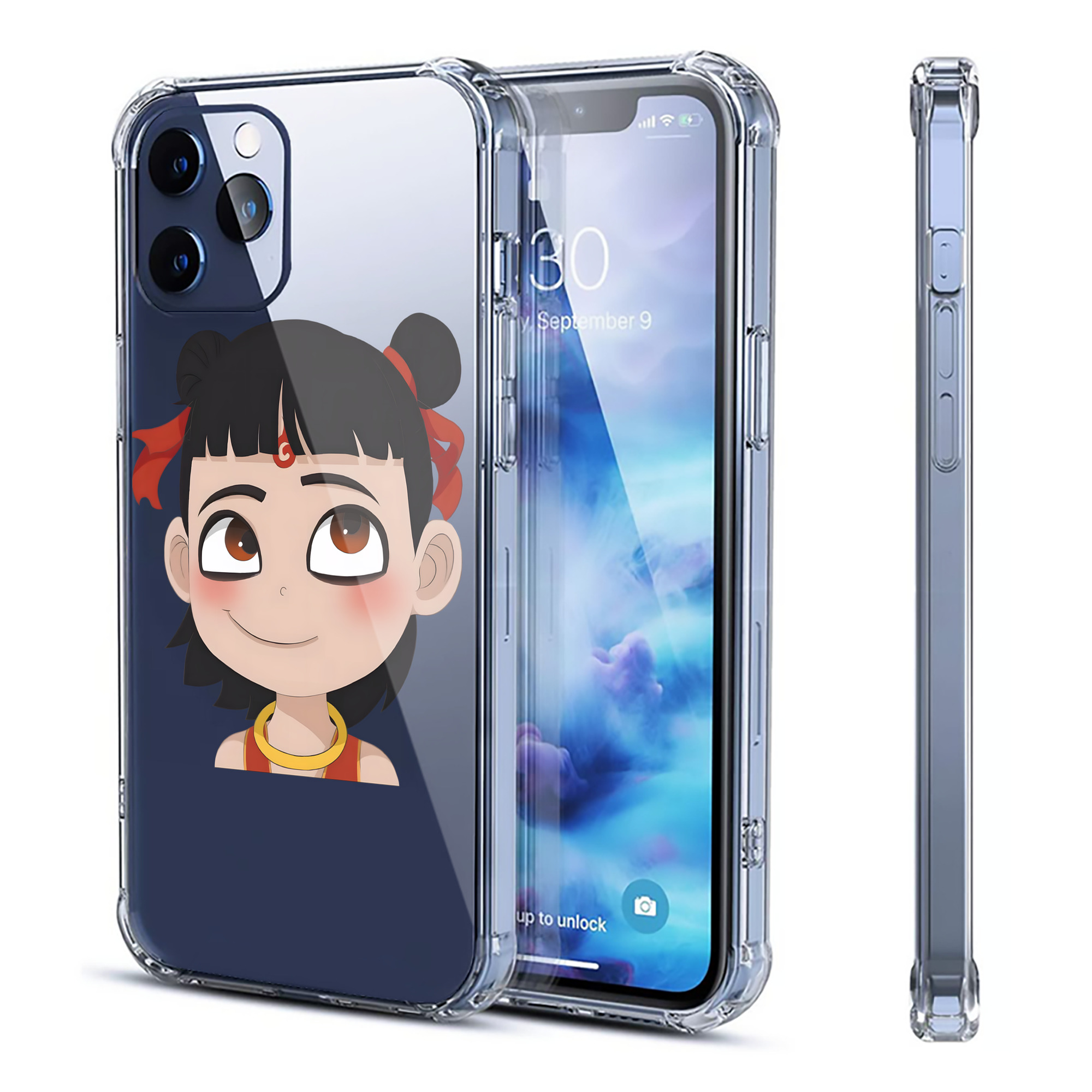 （画像用） Ne Zha 2 ナタ 魔童の大暴れ 【iPhone 12シリーズ対応】透明スマホケース（クリアソフトケース）